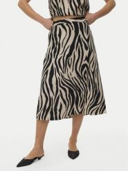 Vero Moda Spódnica midi Mymilo 10340419 Czarny Regular Fit. Czarne spódnice Vero Moda, m, bez wzorów, z wiskozy, midi. Za 179.99 zł.