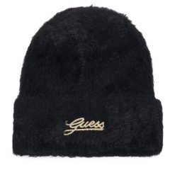 Czapka Guess. Czarne czapki Guess, z aplikacjami. Za 154.99 zł.