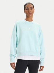 Adidas Bluza Essentials Small Logo Feelcozy JV7300 Zielony Loose Fit. Zielone bluzy Adidas, xl, bez wzorów, z bawełny, bez kaptura. Za 199.99 zł.
