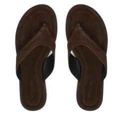 Japonki Vagabond Shoemakers. Brązowe klapki Vagabond Shoemakers, bez wzorów, bez obcasa. Za 389.99 zł.