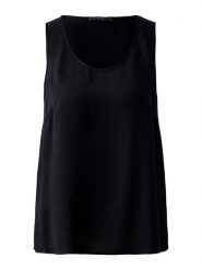 Oui Top w kolorze czarnym rozmiar: 38. Czarne topy Oui, bez wzorów, z wiskozy, bez kołnierzyka, bez ramiączek. Za 165.99 zł.