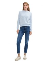 Tom Tailor Dżinsy - Boyfriend fit - w kolorze niebieskim rozmiar: W28/L32. Niebieskie jeansy Tom Tailor, l, z aplikacjami, z podwyższonym stanem. Za 96.60 zł.