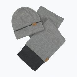 Zestaw czapka + szalik Musto Tipped Beanie & Scarf Gift Set. Szare szaliki Musto, bez wzorów, sportowe. Za 189.99 zł.