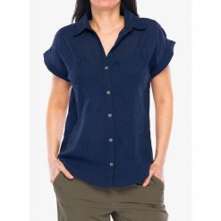 Koszula turystyczna damska Royal Robbins Oasis S/S. Niebieskie koszule ROYAL ROBBINS, s, bez wzorów, casualowe, bez kołnierzyka, bez ramiączek. Za 319.99 zł.