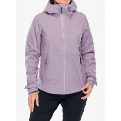 Kurtka przeciwdeszczowa damska Columbia OmniTech AmpliDry II Shell. Fioletowe kurtki sportowe Columbia, bez wzorów, bez kaptura, trekkingowe. Za 786.99 zł.
