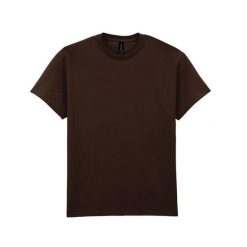Ultra Bawełniana Koszulka Unisex Dla Dorosłych. Brązowe bluzki GILDAN, xl, bez wzorów, z bawełny, sportowe, bez kołnierzyka, bez ramiączek. Za 61.99 zł.