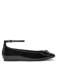 Guess Baleriny FLPLVV PAT02 Czarny. Czarne baleriny Guess, z aplikacjami, z materiału, bez obcasa. Za 297.00 zł.