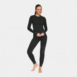 Bielizna termoaktywna turystyczna damska Alpinus Tactical Base Layer Set. Czarna bielizna sportowa Alpinus, xl, bez wzorów. Za 309.98 zł.