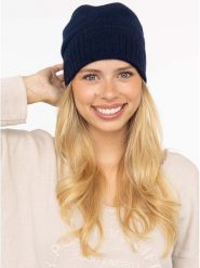 Zwillingsherz Kaszmirowa czapka w kolorze granatowym rozmiar: onesize. Niebieskie czapki Zwillingsherz, bez wzorów, z kaszmiru. Za 201.55 zł.