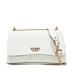 Torebka Guess. Białe listonoszki Guess, z aplikacjami, bez dodatków. Za 329.99 zł.