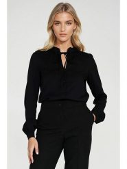 Nife Bluzka w kolorze czarnym rozmiar: 42. Czarne bluzki Nife, bez wzorów, bez kołnierzyka, bez ramiączek. Za 178.37 zł.