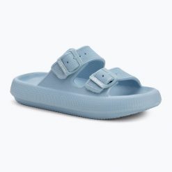 Klapki damskie Ellesse Karly. Niebieskie klapki Ellesse, bez wzorów, bez obcasa. Za 59.99 zł.