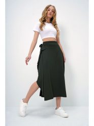 Trend Alacati Spódnica w kolorze khaki rozmiar: onesize. Brązowe spódnice Trend Alacati, bez wzorów, z wiskozy, maxi. Za 70.24 zł.