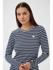 Kaffe Koszulka w kolorze granatowym rozmiar: XS. Niebieskie bluzki Kaffe, xs, bez wzorów, bez kołnierzyka, bez ramiączek. Za 104.99 zł.