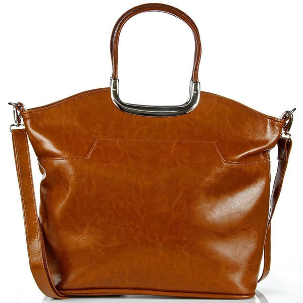 Aktówka kuferek ze skóry naturalnej DAN-A T259 camel. Brązowe torebki klasyczne DAN-A, bez wzorów, ze skóry, bez dodatków. Za 399.99 zł.