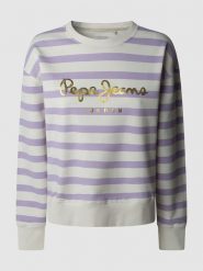 Pepe Jeans Bluza "Anna" w kolorze biało-fioletowym rozmiar: L. Białe bluzy Pepe Jeans, l, bez wzorów, z jeansu, bez kaptura. Za 162.87 zł.