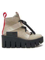 United Nude Botki Grip Nomad Lo II 1076584557 Szary. Szare botki United Nude, bez wzorów, z materiału, bez obcasa, na koturnie, bez zapięcia. Za 1,649.00 zł.