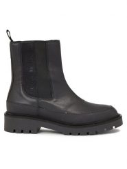 Calvin Klein Jeans Sztyblety Combat Mid Chelsea Wn YW0YW01254 Czarny. Czarne botki Calvin Klein Jeans, bez wzorów, z jeansu, bez obcasa, na płaskiej podeszwie, bez zapięcia. Za 744.00 zł.