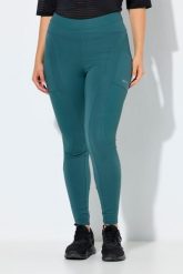 Damskie Legginsy sportowe dżersej termiczny wysoki stan z recyklingu. Niebieskie legginsy sportowe Ulla Popken, plus size, bez wzorów, z dżerseju, z podwyższonym stanem. Za 239.99 zł.