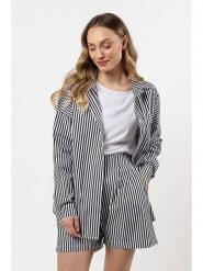 Awama Koszula w kolorze czarno-białym rozmiar: S/M. Białe koszule Awama, m, bez wzorów, bez kołnierzyka, bez ramiączek. Za 184.99 zł.