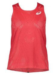 Asics Top funkcyjny "Actibreeze Jaquard" w kolorze czerwonym rozmiar: XS. Czerwone koszulki sportowe Asics, bez wzorów, z materiału, bez ramiączek. Za 96.83 zł.