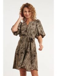 Smashed Lemon Sukienka w kolorze khaki rozmiar: XL. Brązowe sukienki Smashed Lemon, xl, bez wzorów, z bawełny, bez kołnierzyka, bez ramiączek, mini, rozkloszowane. Za 132.95 zł.