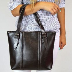 Torebka skórzana elegancka DAN-A T251 czekoladowa. Brązowe torebki klasyczne DAN-A, bez wzorów, ze skóry, duże, bez dodatków. Za 349.99 zł.