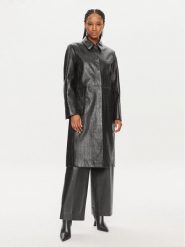 Calvin Klein Płaszcz przejściowy K20K207081 Czarny Oversize. Czarne płaszcze Calvin Klein, bez wzorów, ze skóry, bez kaptura. Za 1,999.00 zł.