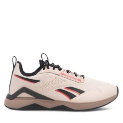 Buty na siłownię Reebok. Brązowe obuwie sportowe Reebok, bez zapięcia, na fitness i siłownię. Za 239.99 zł.