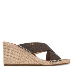 Espadryle MICHAEL Michael Kors. Brązowe espadryle MICHAEL Michael Kors, bez wzorów, bez obcasa, bez zapięcia. Za 589.99 zł.
