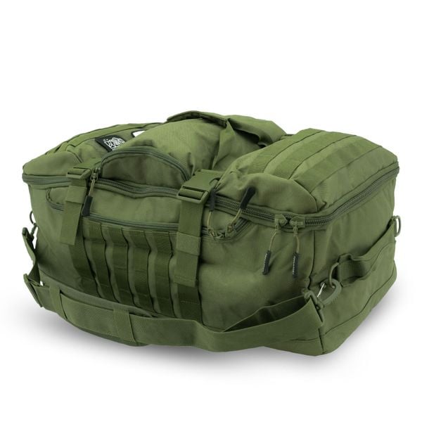 Torba podróżna OFFLANDER 3w1 54L Zielona. Zielone torby na ramię OFFLANDER, z aplikacjami, z materiału, wakacyjne, na ramię, duże, bez dodatków. Za 333.00 zł.