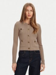 Guess Kardigan W5YR09 Z0130 Beżowy Regular Fit. Brązowe kardigany Guess, xs, z aplikacjami, z syntetyku. Za 529.99 zł.