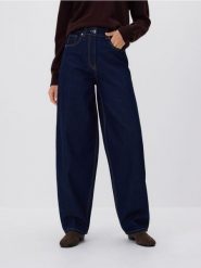 Jeansy balloon fit - granatowy. Niebieskie jeansy Reserved, bez wzorów. Za 139.99 zł.