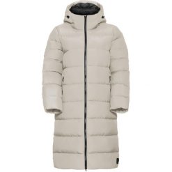 Płaszcz puchowy damski Jack Wolfskin Frozen Palace. Białe płaszcze Jack Wolfskin, l, bez wzorów, z materiału, bez kaptura. Za 1,099.00 zł.