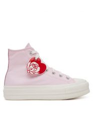 Converse Trampki Chuck Taylor All Star Lift Platform Hearts A13652C Różowy. Czerwone trampki Converse, bez wzorów, z materiału, bez zapięcia. Za 279.99 zł.