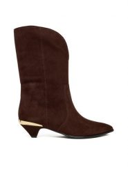 LOVE MOSCHINO Botki JA24363G0NJA0313 Brązowy. Brązowe botki Love Moschino, bez wzorów, ze skóry, bez obcasa, na płaskiej podeszwie, bez zapięcia. Za 1,539.00 zł.