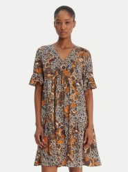 Weekend Max Mara Sukienka codzienna Fuoco 2615621072 Granatowy Regular Fit. Niebieskie sukienki Weekend Max Mara, na co dzień, m, bez wzorów, z bawełny, bez kołnierzyka, bez ramiączek, proste. Za 949.99 zł.