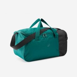 Torba sportowa Kipsta Essential 20 l. Czarne torby na ramię DECATHLON, bez wzorów, z materiału, sportowe, na ramię, bez dodatków. Za 34.99 zł.