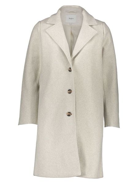 Pepe Jeans Płaszcz przejściowy w kolorze kremowym rozmiar: L. Brązowe płaszcze Pepe Jeans, l, bez wzorów, z jeansu, bez kaptura. Za 371.59 zł.