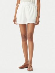 Seafolly Szorty materiałowe Beach Edit 55721-SH Biały Relaxed Fit. Białe szorty Seafolly, bez wzorów, z bawełny. Za 359.99 zł.