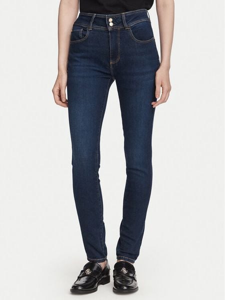 Guess Jeansy W6YA34 D1593 Granatowy Shaping Fit. Niebieskie jeansy Guess, z aplikacjami. Za 474.99 zł.