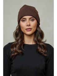 Soft Cashmere Czapka w kolorze brązowym rozmiar: onesize. Brązowe czapki Soft Cashmere, bez wzorów, z materiału. Za 97.51 zł.