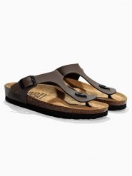 Sunbay Japonki "Camelia" w kolorze brązowym rozmiar: 38. Brązowe klapki Sunbay, bez wzorów, z otwartym noskiem, bez obcasa. Za 154.45 zł.