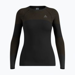 Longsleeve termoaktywny damski ODLO Fundamentals. Czarne bielizna sportowa Odlo, bez wzorów. Za 209.99 zł.