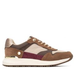 Buty trekkingowe Xti 144206 Cui. Brązowe trekkingi Xti, z materiału, trekkingowe. Za 269.60 zł.