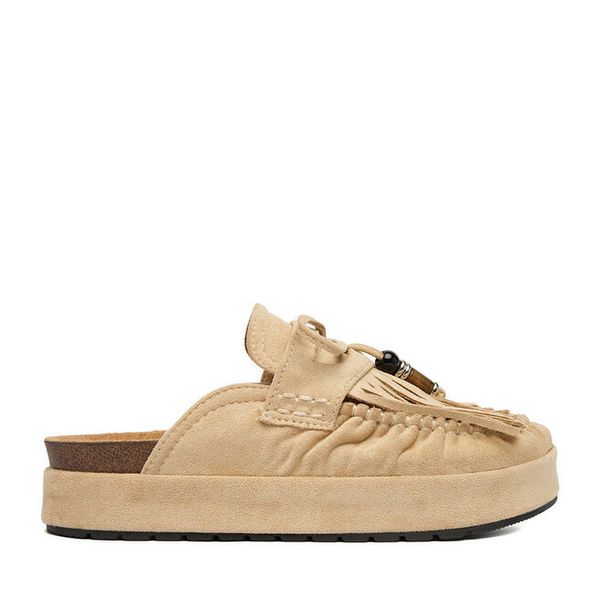 Klapki DeeZee. Brązowe klapki DeeZee, bez wzorów, bez obcasa. Za 129.99 zł.