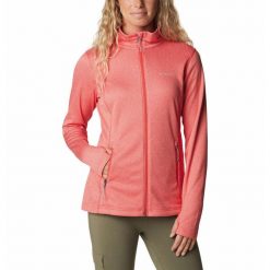 Bluza turystyczna damska Columbia Park View. Czerwone bluzy sportowe Columbia, xs, bez wzorów, bez kaptura. Za 197.39 zł.