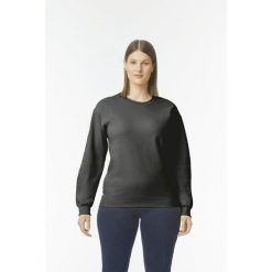 Bluza z okrągłym dekoltem Gildan Midweight Softstyle. Czarne bluzy GILDAN, xl, bez wzorów, z bawełny, bez kaptura. Za 125.00 zł.