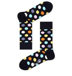 Skarpety Happy Socks Model Big Dot Sock Kolor Czarny. Czarne skarpety Happy Socks, bez wzorów, z bawełny. Za 68.85 zł.