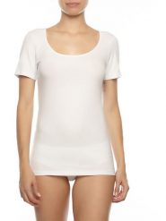 COTONELLA Koszulka w kolorze białym rozmiar: L. Białe bluzki COTONELLA, l, bez wzorów, bez kołnierzyka, bez ramiączek. Za 37.45 zł.